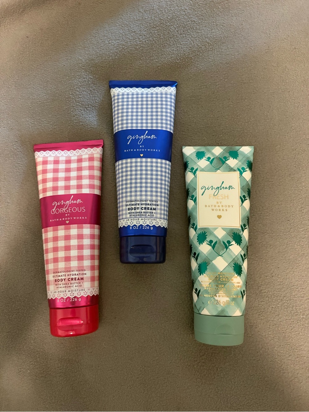 New Bath & Body Works Gingham Body Cream Collection
